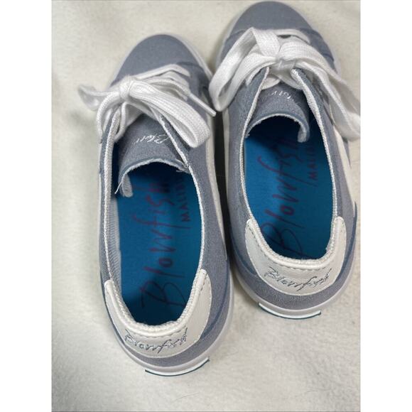 BLOWFISH Malibu Women’s Sneakers Size 8M Foggy Blue/White Lace Up Skate- EUC - Picture 6 of 8